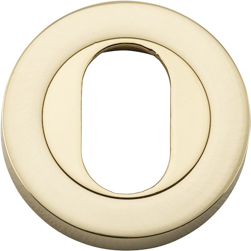 20060 - Oval Escutcheon -  Round - Polished Brass