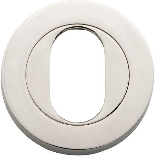 20068 - Oval Escutcheon -  Round - Polished Nickel