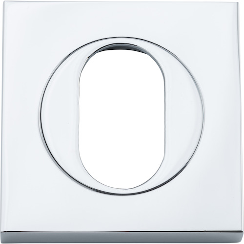 20104 - Oval Escutcheon -  Square - Polished Chrome