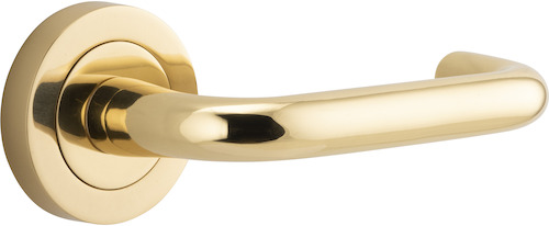 20350 - Oslo Lever - Round Rose - Polished Brass - Passage