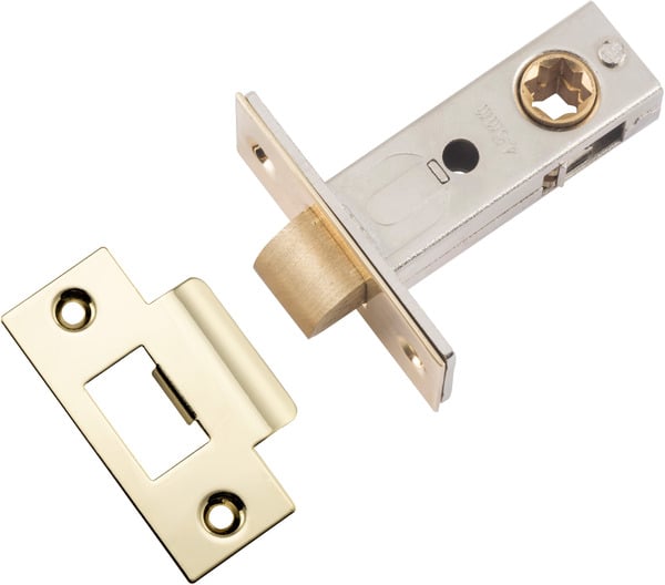 21480 - Hard Sprung Split Cam Tube Latch - 45mm Backset - Polished Brass