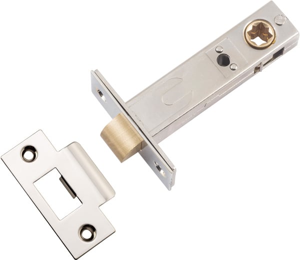 21506 - Hard Sprung Split Cam Tube Latch - 70mm Backset - Polished Nickel