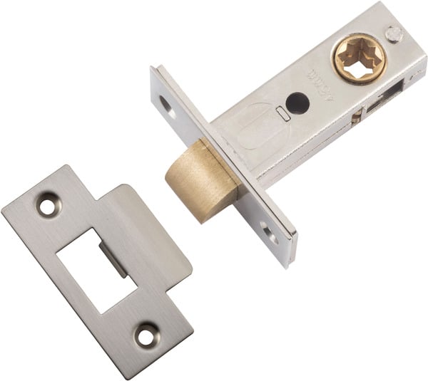 21507 - Hard Sprung Split Cam Tube Latch - 45mm Backset - Satin Nickel