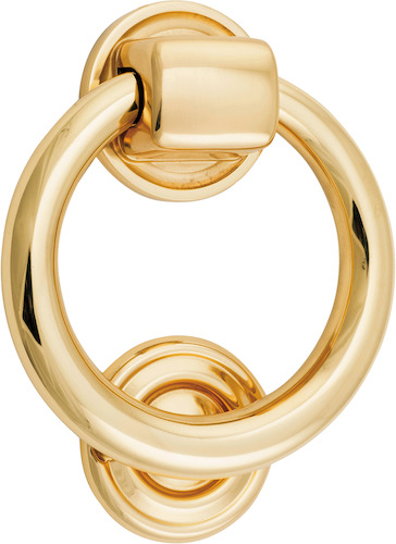9320 - Ring Door Knocker - Polished Brass