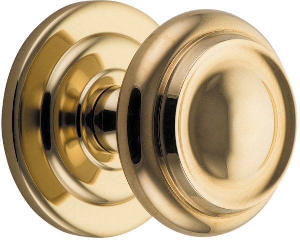 9400 - Sarlat Centre Door Knob - Polished Brass