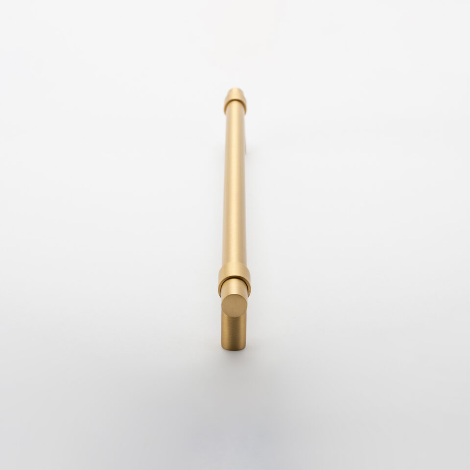 20996B - Helsinki Cabinet Pull with Backplate - CTC96mm - Brushed Brass
