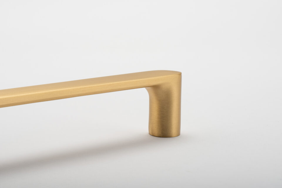 20946B - Osaka Cabinet Pull with Backplate - CTC96mm - Brushed Brass