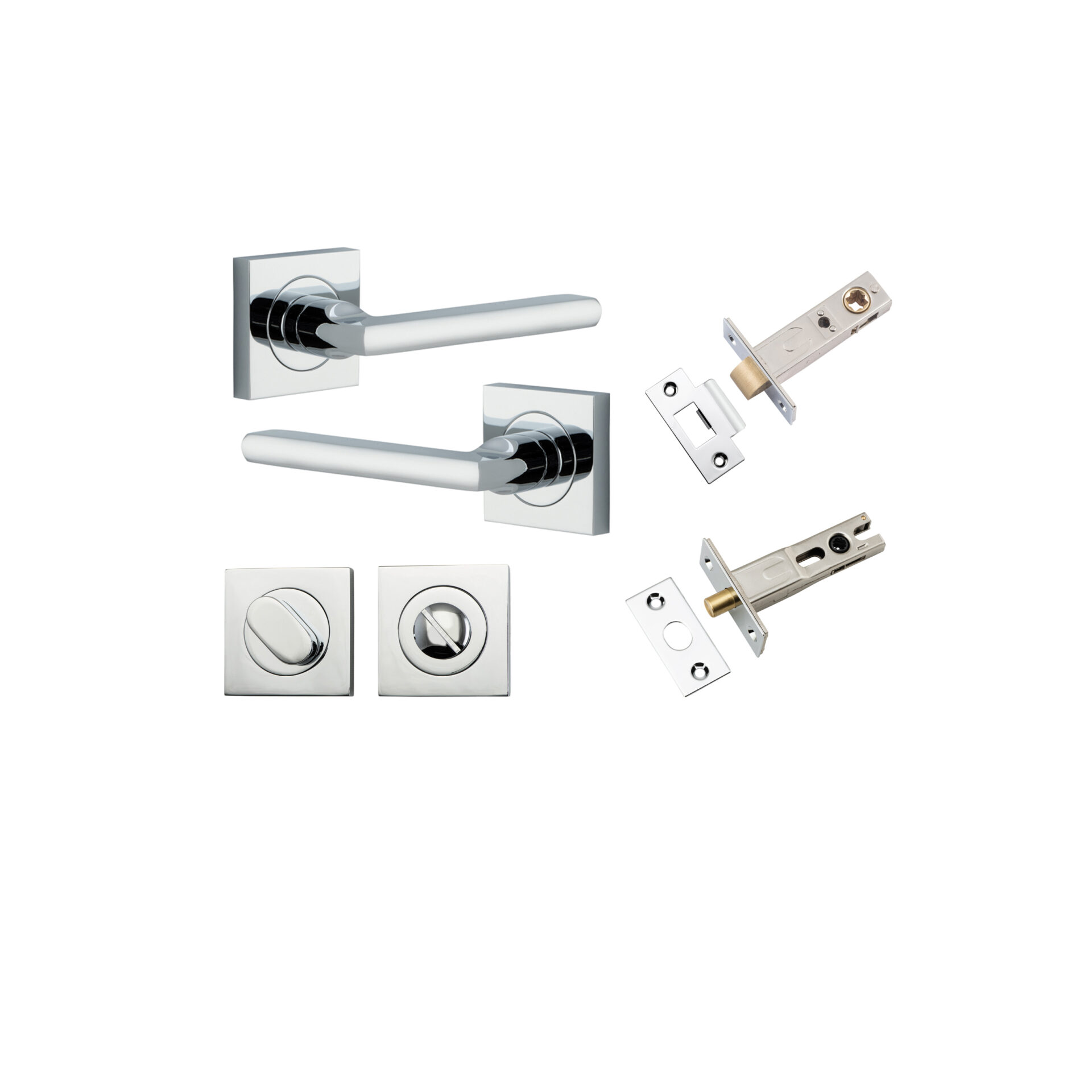 Baltimore Lever - Square Rose Privacy Kit with Separate Privacy Turn