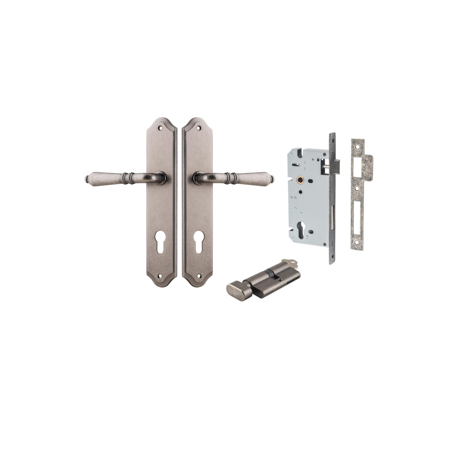 Sarlat Lever - Shouldered Backplate Entrance Kit with High Security Lock