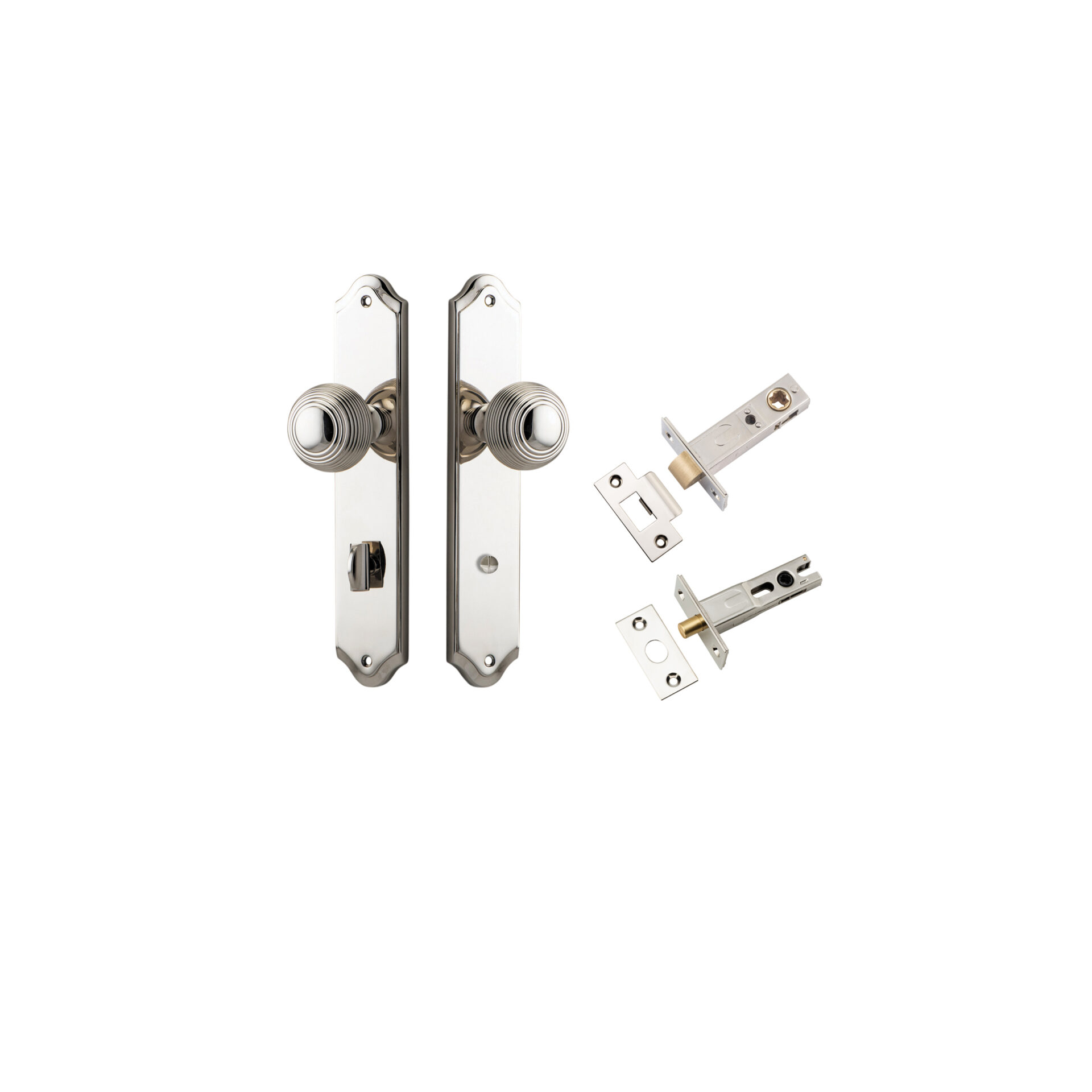 Guildford Knob - Shouldered Backplate Privacy Kit with Privacy Turn