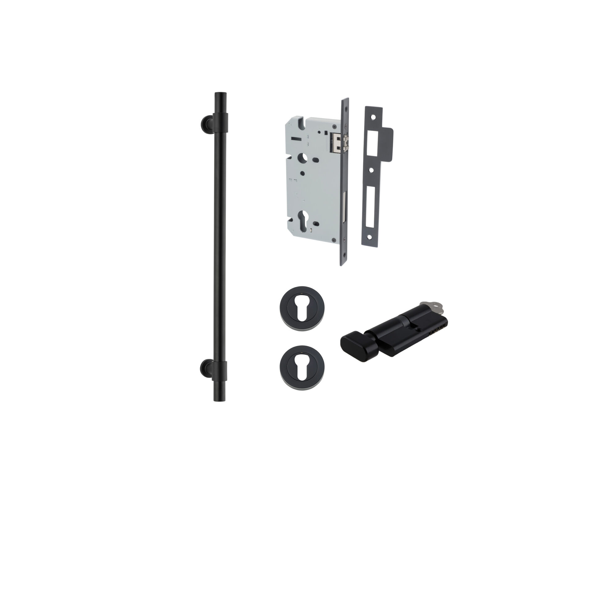 Helsinki Pull Handle - 450mm Entrance Kit with Separate High Security Lock