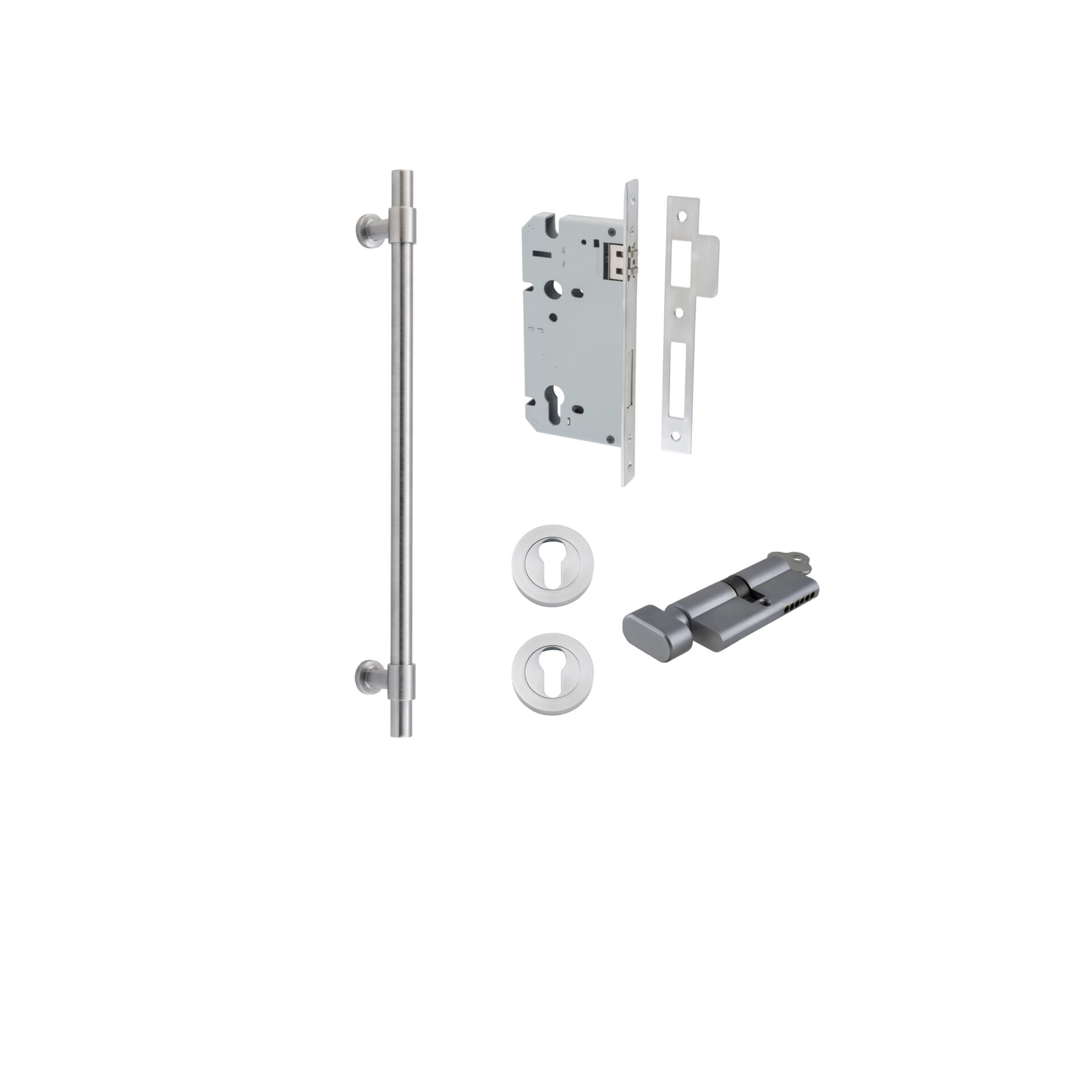 Helsinki Pull Handle - 450mm Entrance Kit with Separate High Security Lock