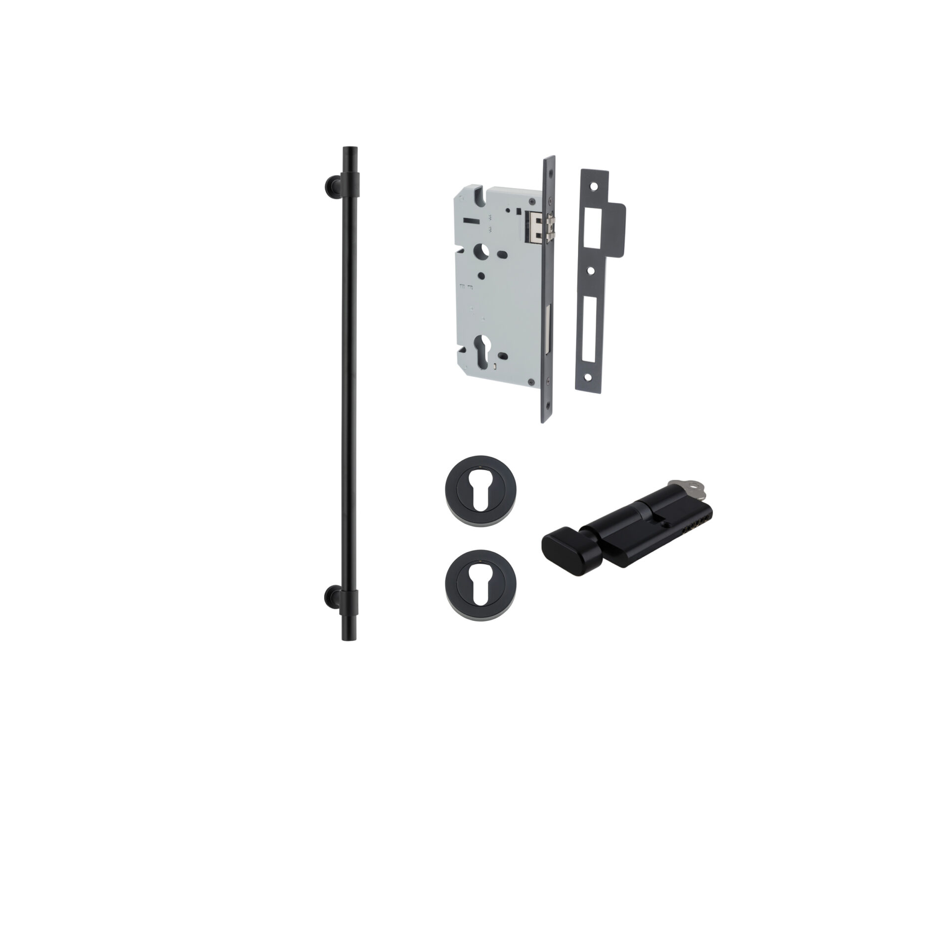 Helsinki Pull Handle - 600mm Entrance Kit with Separate High Security Lock