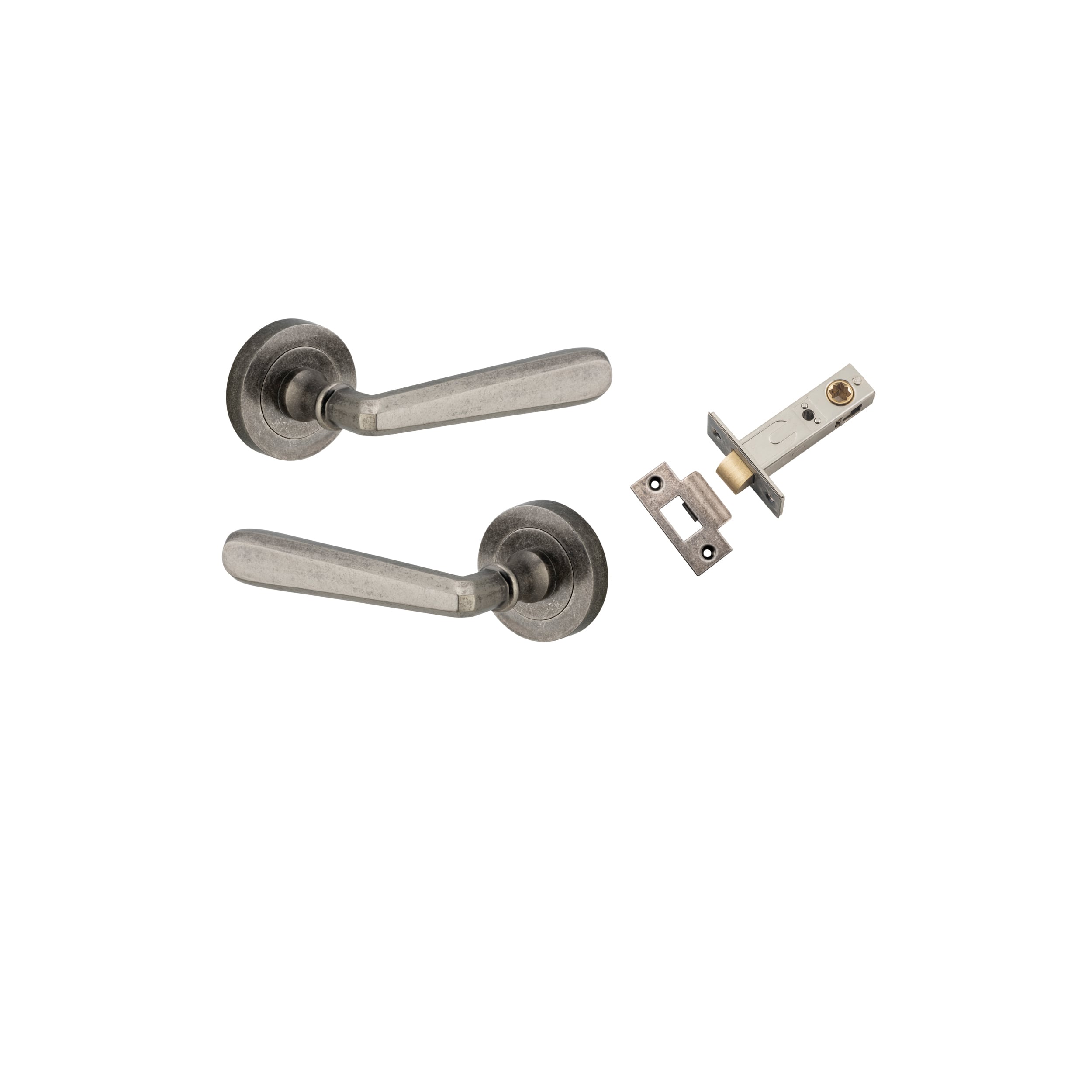 Indigo Round Rose Door Handles | Lever On Rose Handles