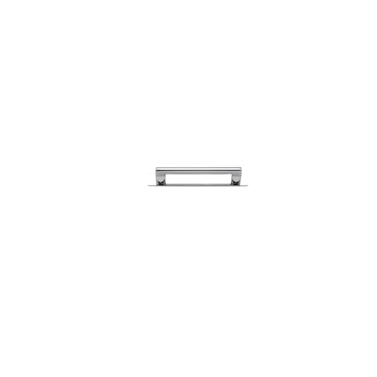 20884B - Baltimore Cabinet Pull with Backplate - CTC128mm - Polished Chrome