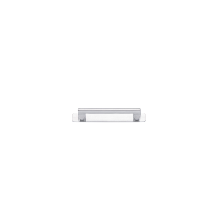 20885B - Baltimore Cabinet Pull with Backplate - CTC128mm - Brushed Chrome