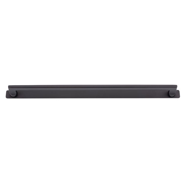20923B - Baltimore Cabinet Pull with Backplate - CTC450mm - Matt Black