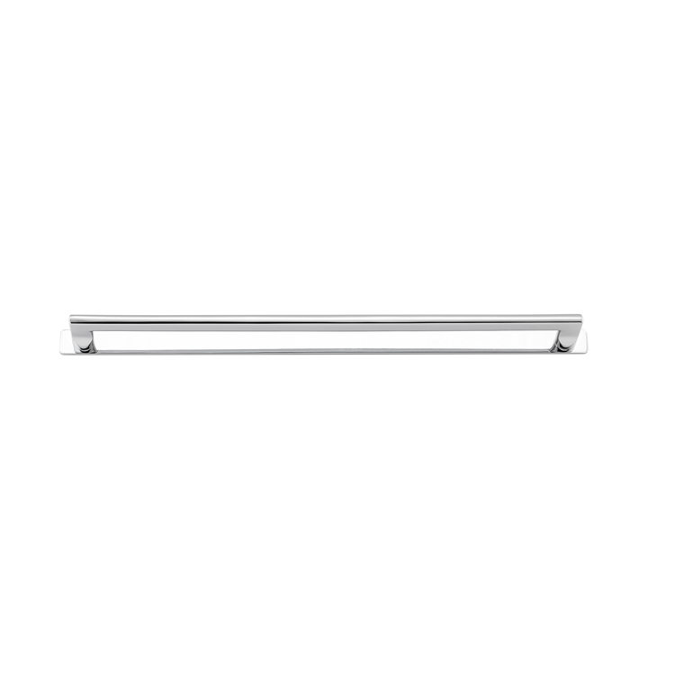 20924B - Baltimore Cabinet Pull with Backplate - CTC450mm - Polished Chrome