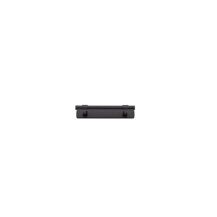 20993B - Helsinki Cabinet Pull with Backplate - CTC96mm - Matt Black