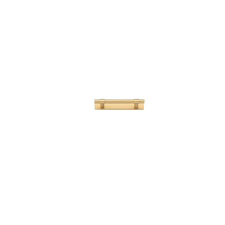 20996B - Helsinki Cabinet Pull with Backplate - CTC96mm - Brushed Brass