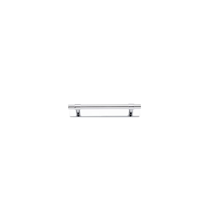 21004B - Helsinki Cabinet Pull with Backplate - CTC128mm - Polished Chrome