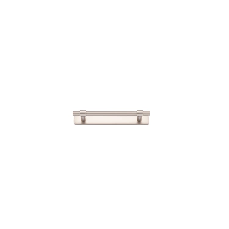 21009B - Helsinki Cabinet Pull with Backplate - CTC128mm - Satin Nickel