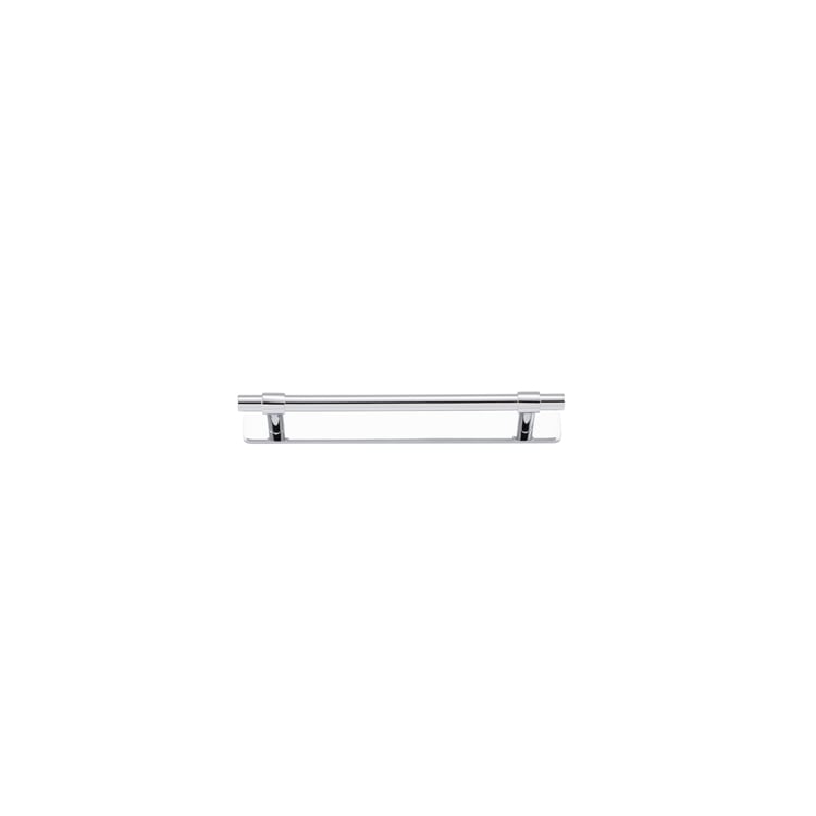 21014B - Helsinki Cabinet Pull with Backplate - CTC160mm - Polished Chrome