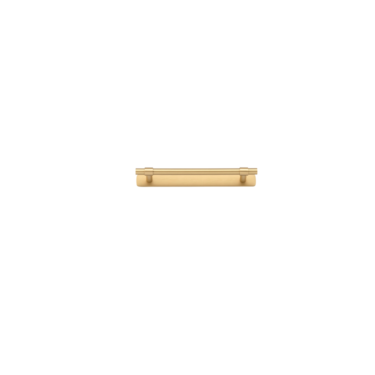 21016B - Helsinki Cabinet Pull with Backplate - CTC160mm - Brushed Brass
