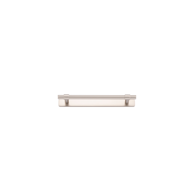 21019B - Helsinki Cabinet Pull with Backplate - CTC160mm - Satin Nickel