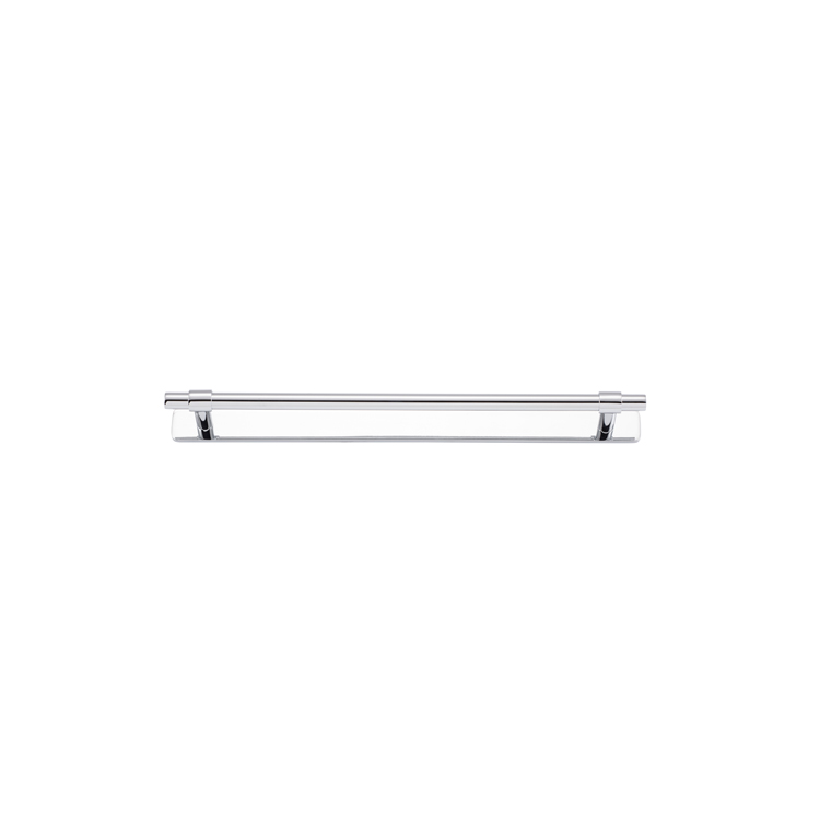 21024B - Helsinki Cabinet Pull with Backplate - CTC256mm - Polished Chrome