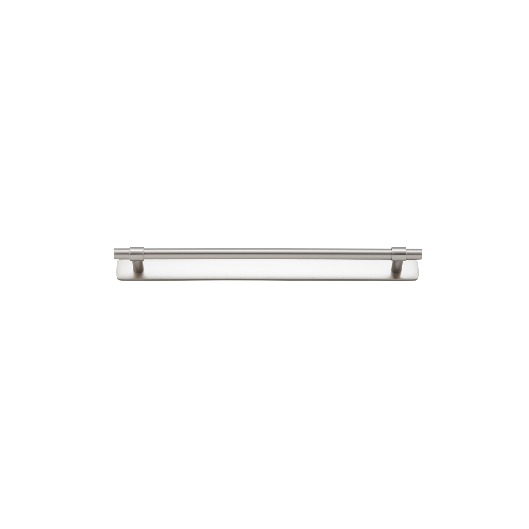 21029B - Helsinki Cabinet Pull with Backplate - CTC256mm - Satin Nickel