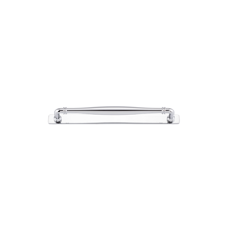 21084B - Sarlat Cabinet Pull with Backplate - CTC256mm - Polished Chrome