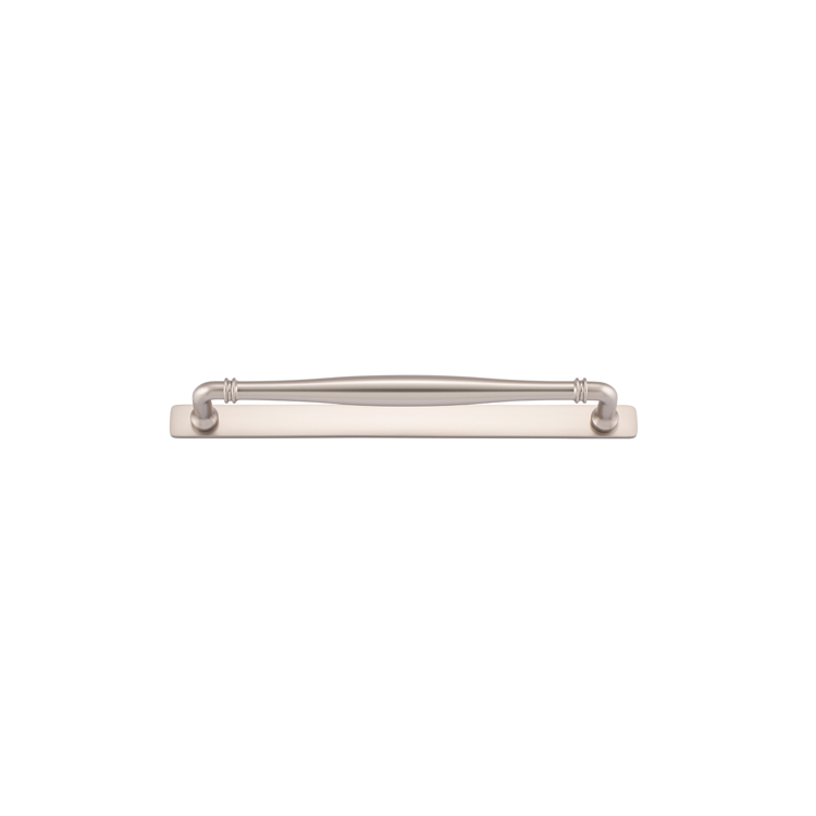21089B - Sarlat Cabinet Pull with Backplate - CTC256mm - Satin Nickel