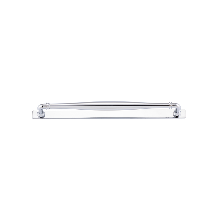 21094B - Sarlat Cabinet Pull with Backplate - CTC320mm - Polished Chrome