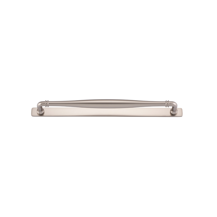 21099B - Sarlat Cabinet Pull with Backplate - CTC320mm - Satin Nickel