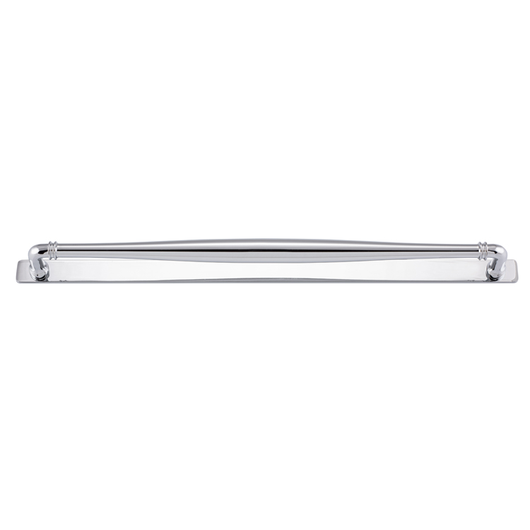 21104B - Sarlat Cabinet Pull with Backplate - CTC450mm - Polished Chrome
