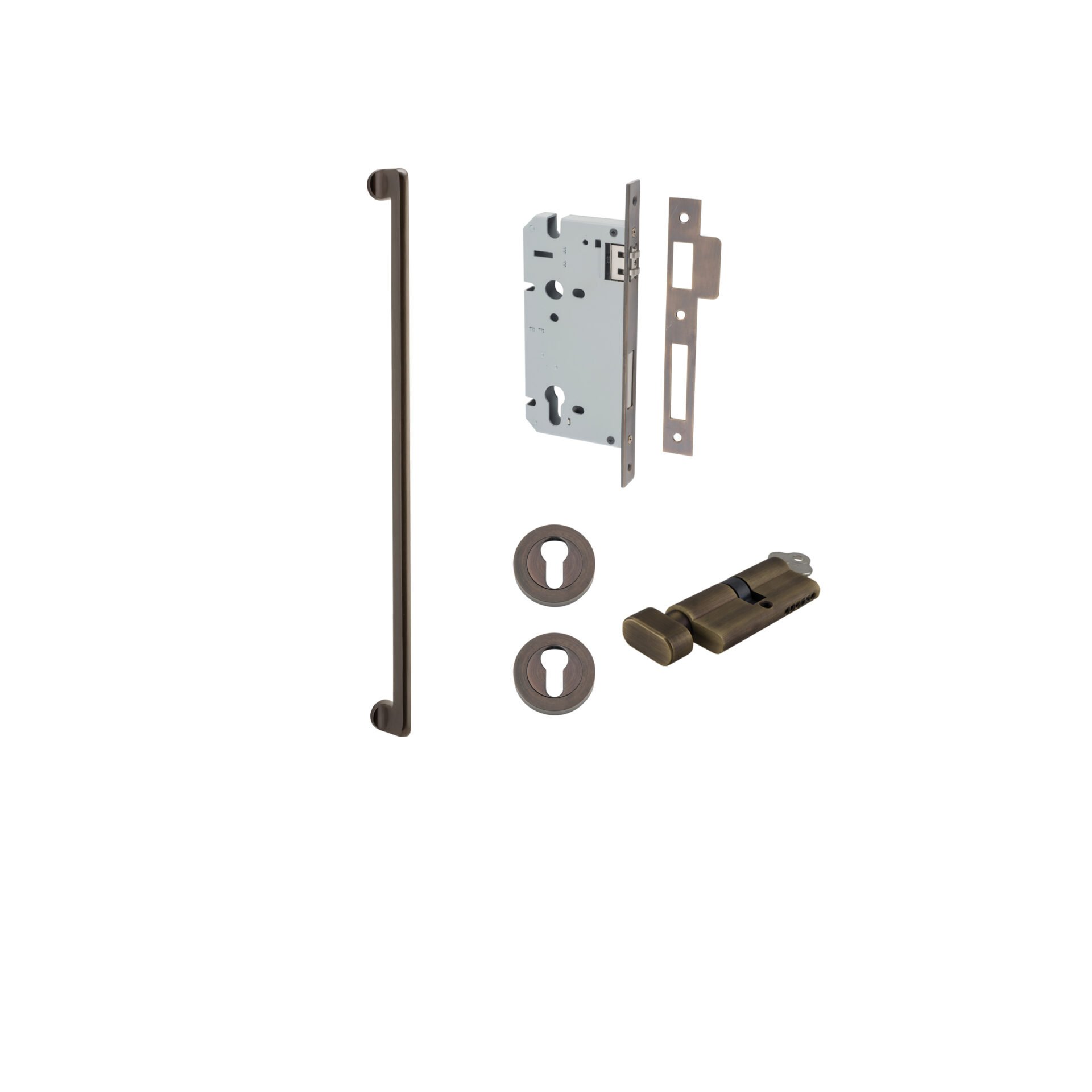 Baltimore Pull Handle - 600mm Entrance Kit with Separate High Security Lock