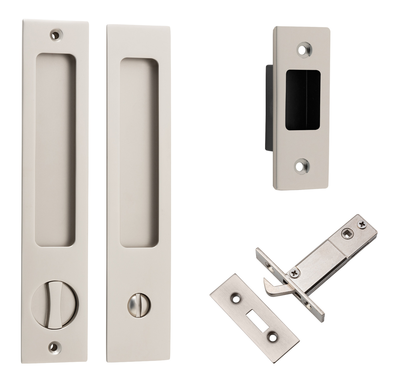 Rectangular Sliding Door Pull Privacy Kit with Privacy Turn