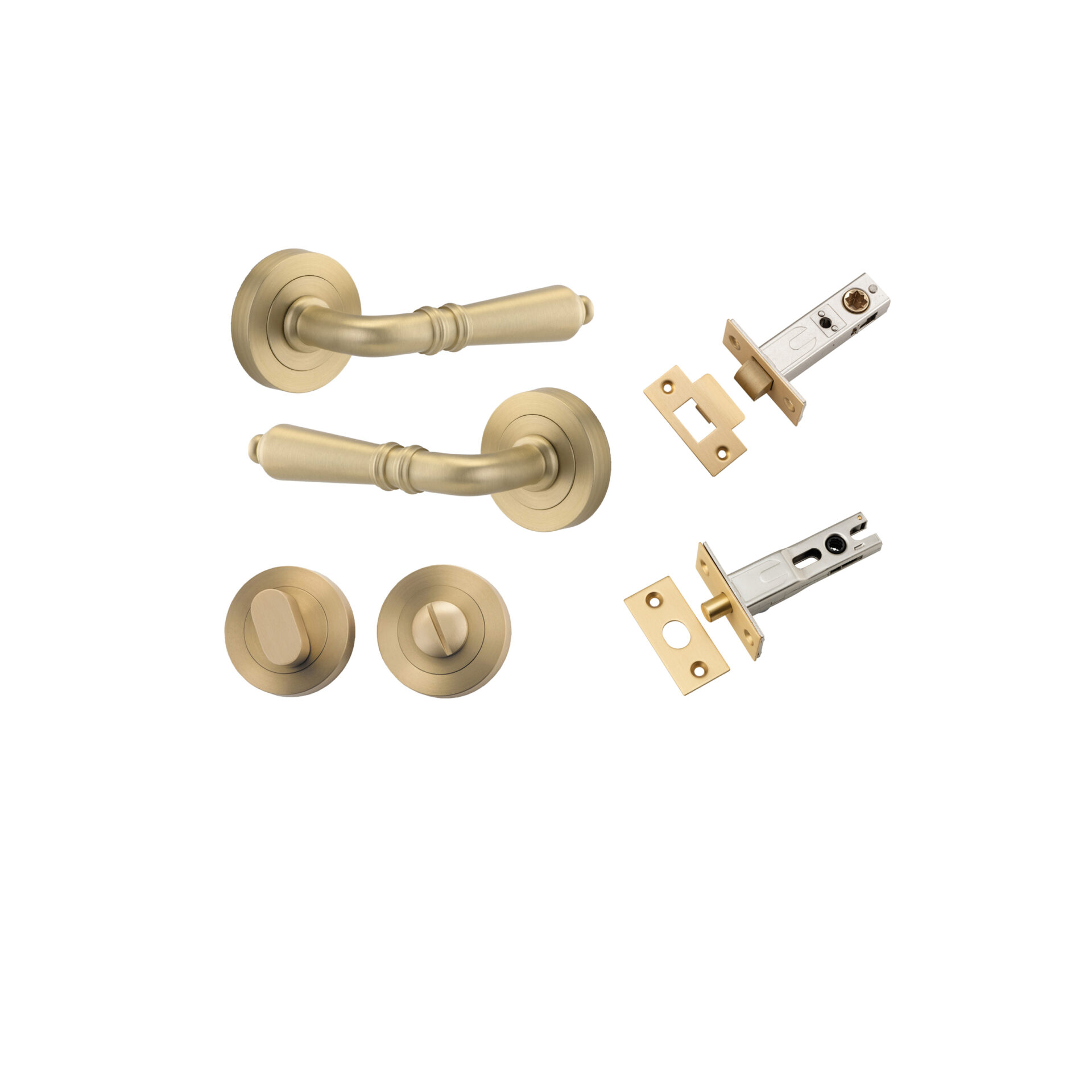 Sarlat Lever - Round Rose Privacy Kit with Separate Privacy Turn