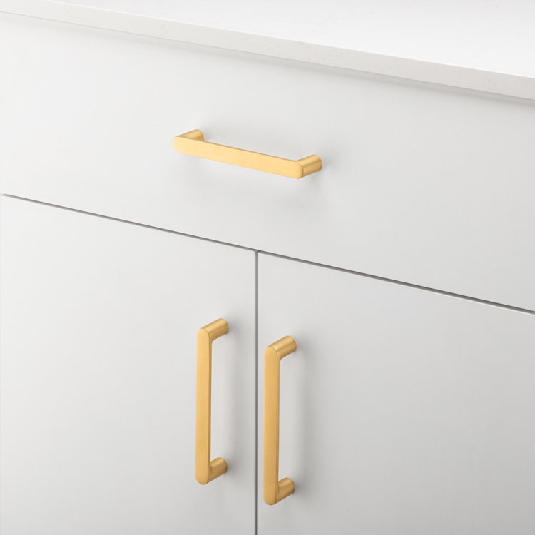 20956B - Osaka Cabinet Pull with Backplate - CTC128mm - Brushed Brass