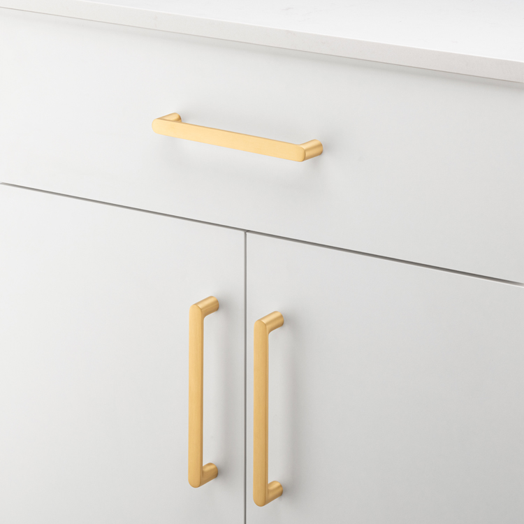20966B - Osaka Cabinet Pull with Backplate - CTC160mm - Brushed Brass