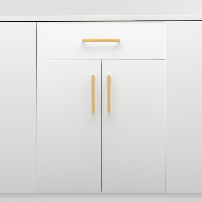 20969B - Osaka Cabinet Pull with Backplate - CTC160mm - Satin Nickel