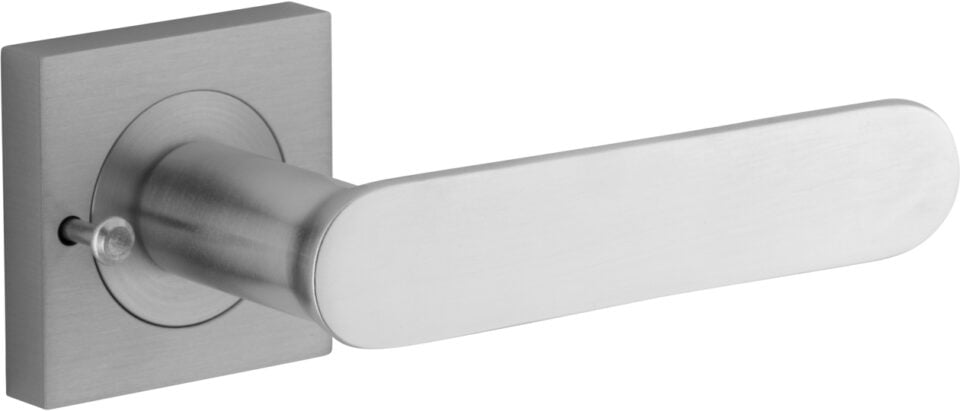 0405KIBPRIV60 - Bronte Lever - Square Rose Privacy Kit (Inbuilt Privacy) - Brushed Chrome - Privacy