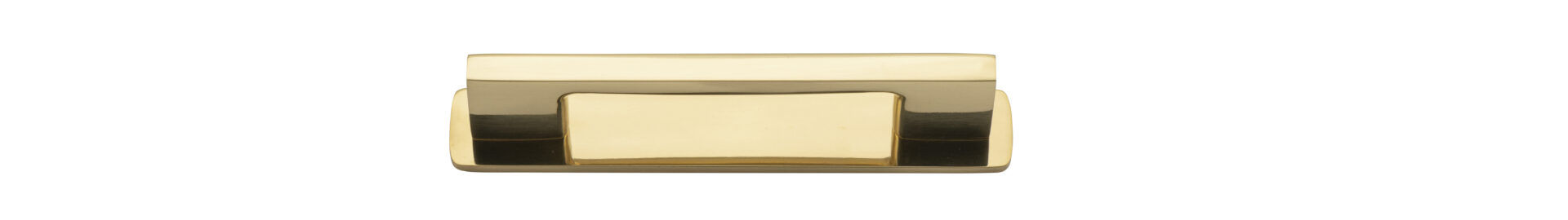 0514B - Cali Cabinet Pull with Backplate - CTC 96mm - Polished Brass