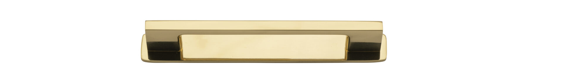 0515B - Cali Cabinet Pull with Backplate - CTC 128mm - Polished Brass