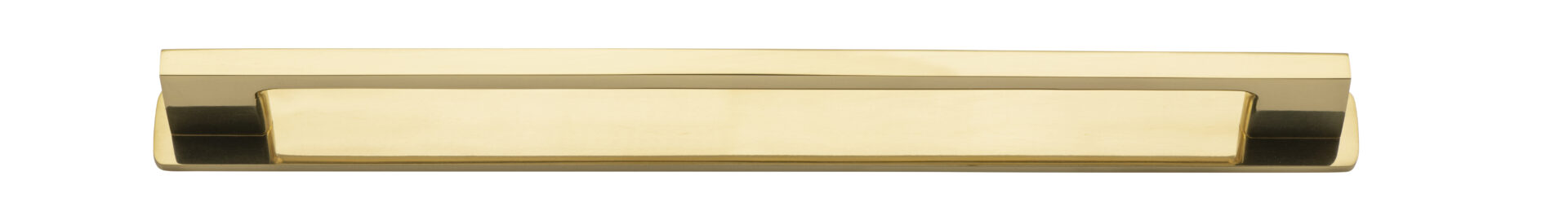 0517B - Cali Cabinet Pull with Backplate - CTC 256mm - Polished Brass
