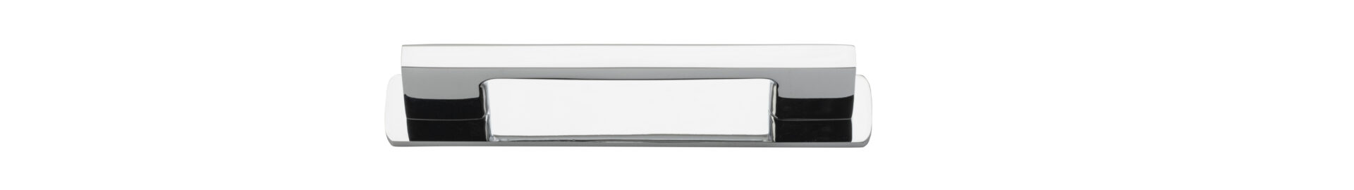 0530B - Cali Cabinet Pull with Backplate - CTC 96mm - Polished Chrome