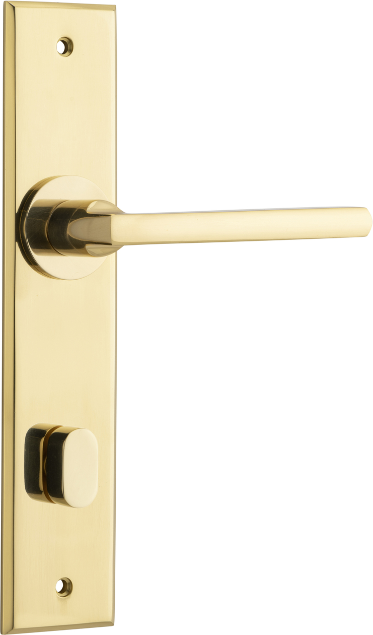 10282P85 - Baltimore Lever - Chamfered Backplate - Polished Brass - Privacy