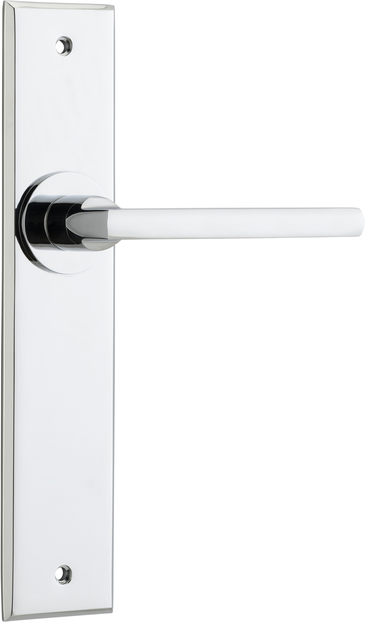 11782 - Baltimore Lever - Chamfered Backplate - Polished Chrome - Passage