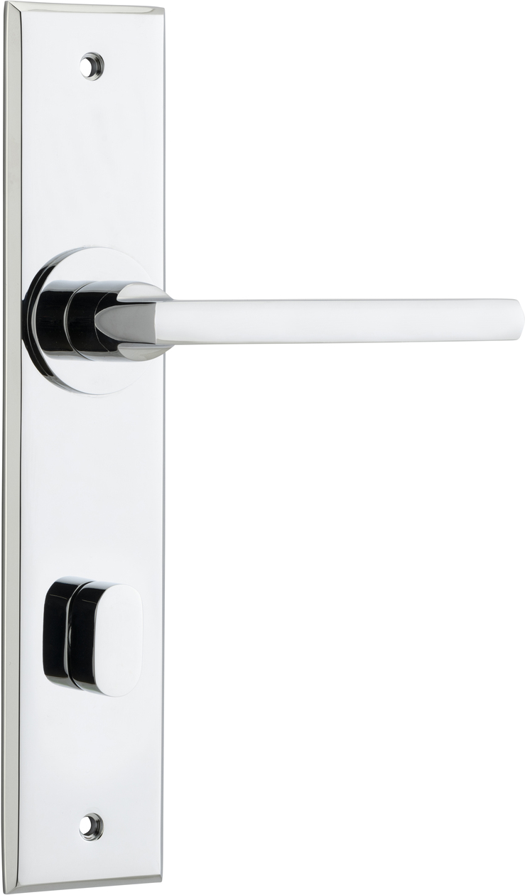 11782P85 - Baltimore Lever - Chamfered Backplate - Polished Chrome - Privacy